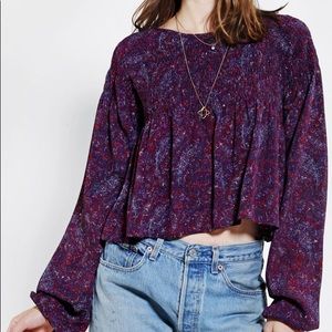 Staring at Stars Women's Purple Boho Blouse Size S